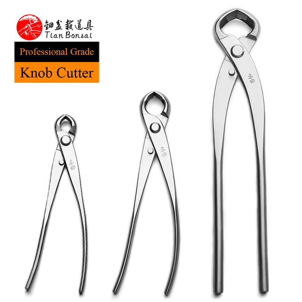 Professional Grade Bonsai Tools Knob Cutter Concave Edge Cutter 4Cr13MoV Alloy Steel Made by TianBonsai