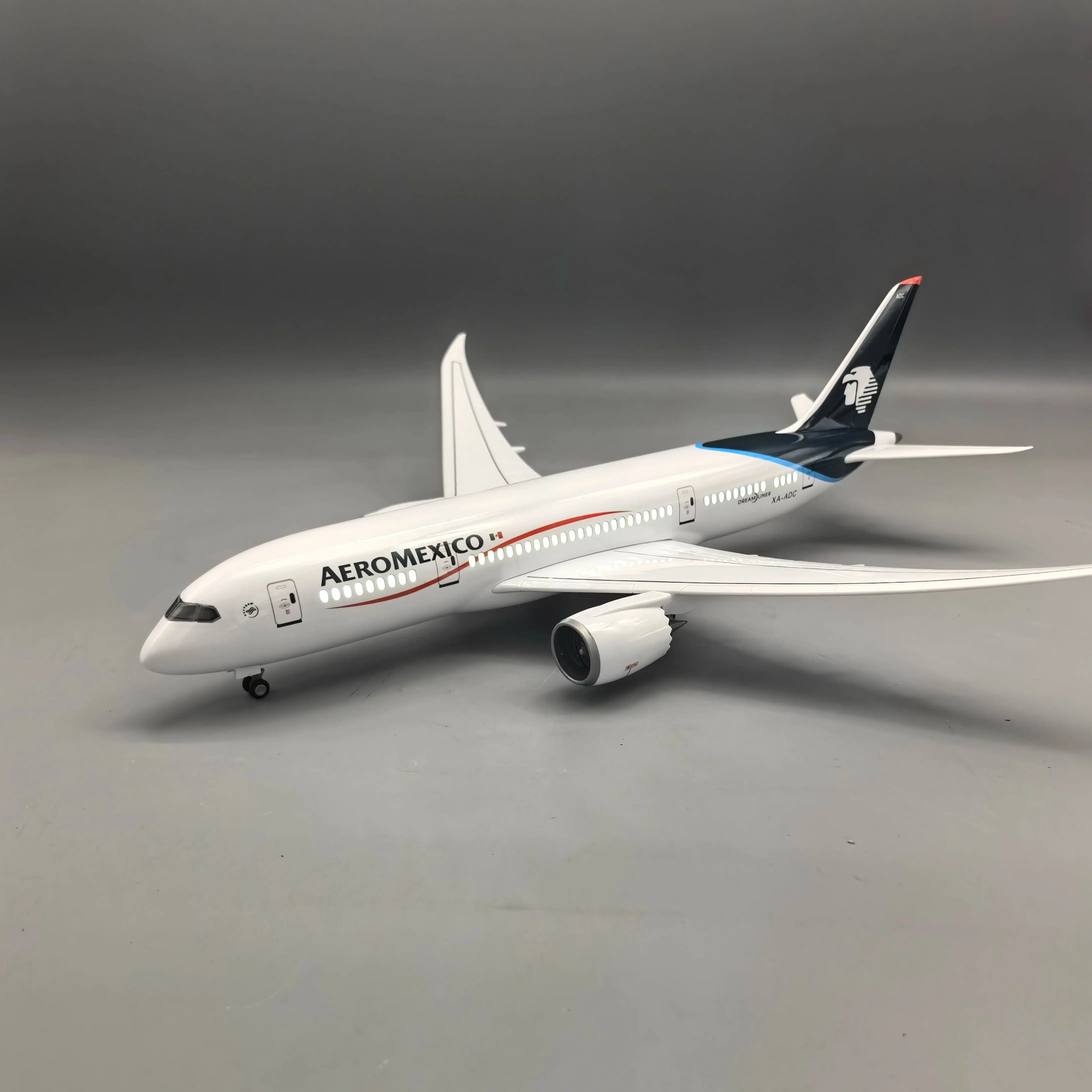 New 43cm Aeromexico B787 Airplane Model Toy Kit For 787 Resin Diecast Plane Model with Stand for Collections Displays Gift
