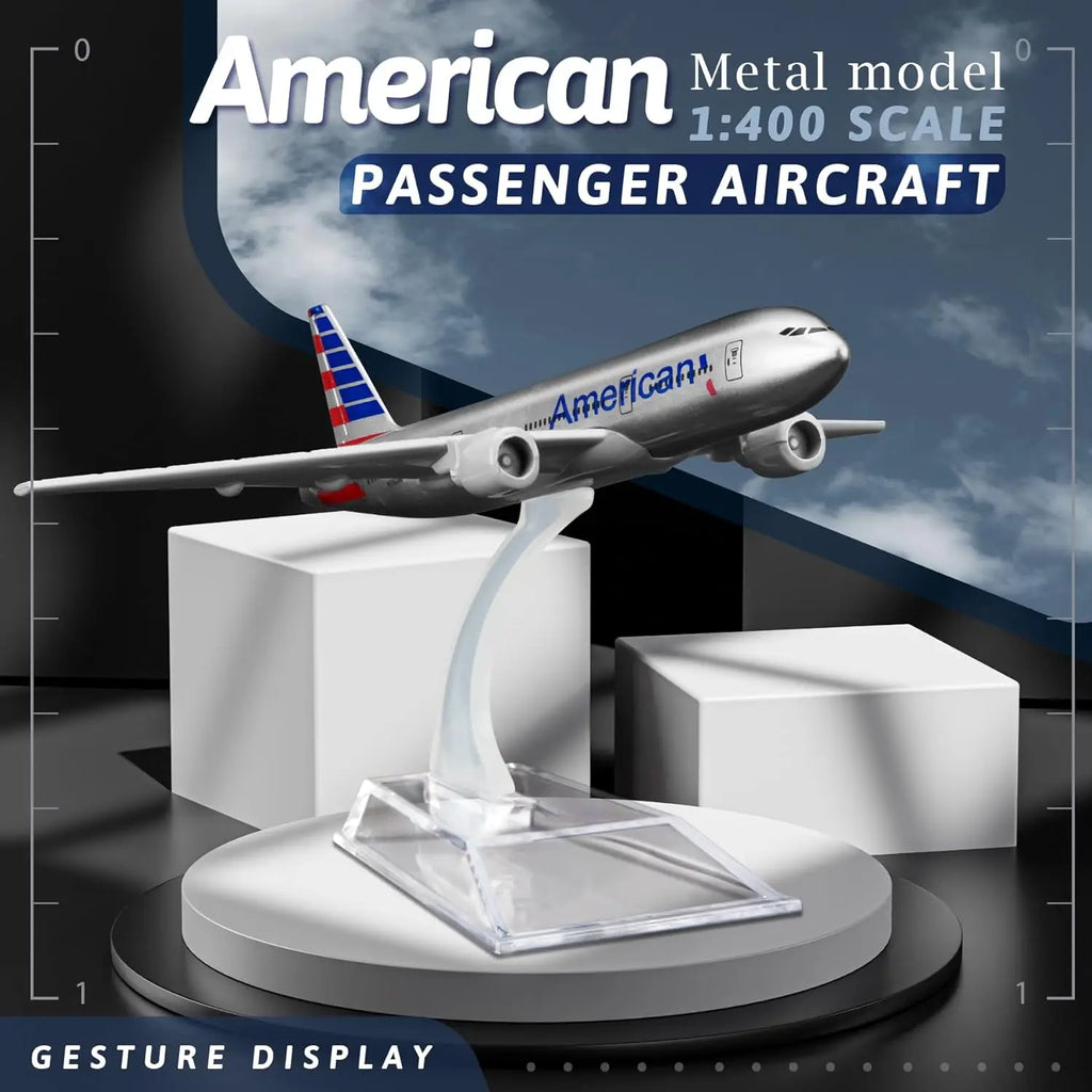 Airplane Toy Replica 16CM Scale 1:400 Metal B777 American Airlines Alloy Airplane Model Machine Diecast Aircraft Aviation