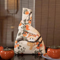 Cute Panda Persimmon Knot Wrist Bag, Canvas Tote Bag, Mini Handbag for Daily Use, Eco-Friendly Reusable