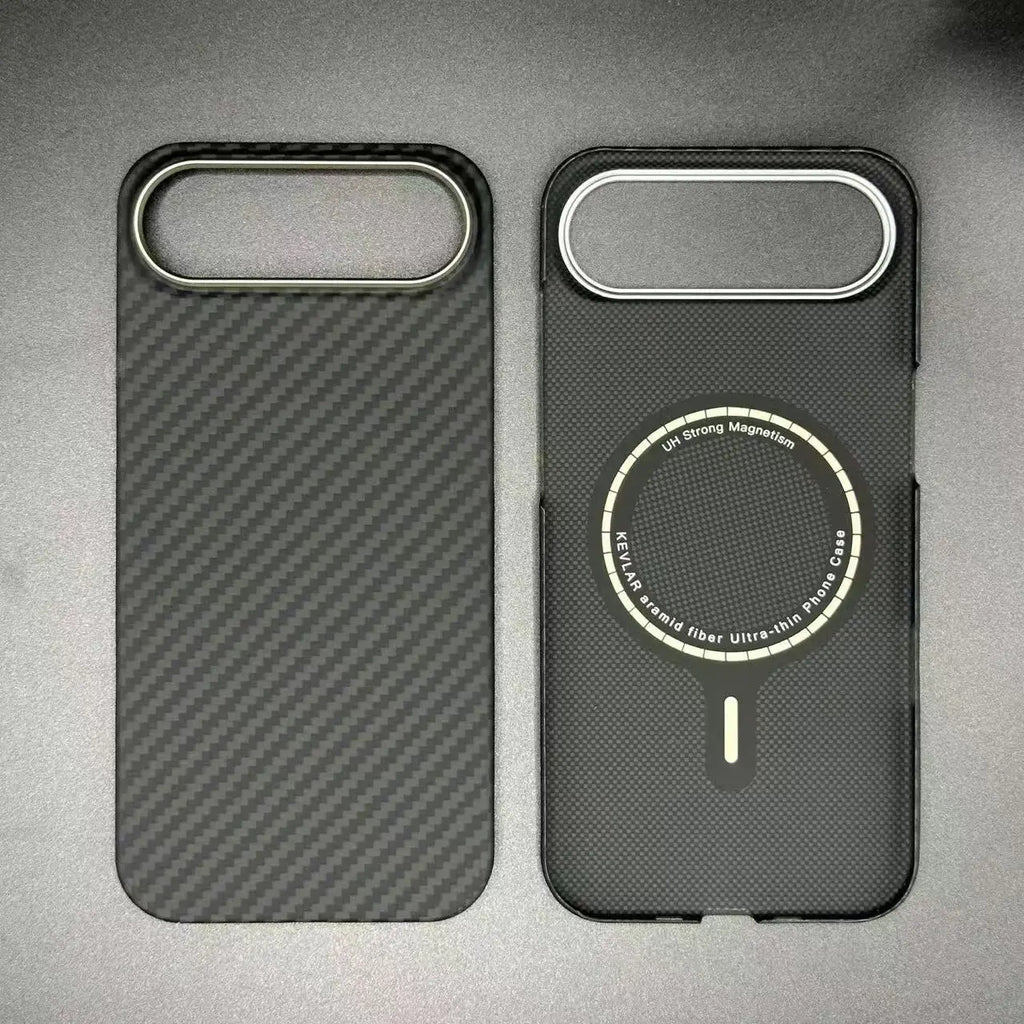 For IPhone Air 17 Air Ultra Slim Lightweight Aramid Carbon Fiber Case Strong Magnetic MagSafe Case Aramid Fiber Cover