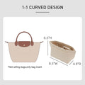 Bag Insert For LongChamp Mini Bag Organizer Felt Mini Bag Organizer for le pliage Green Pouch with Handle Small Handbag Shaper