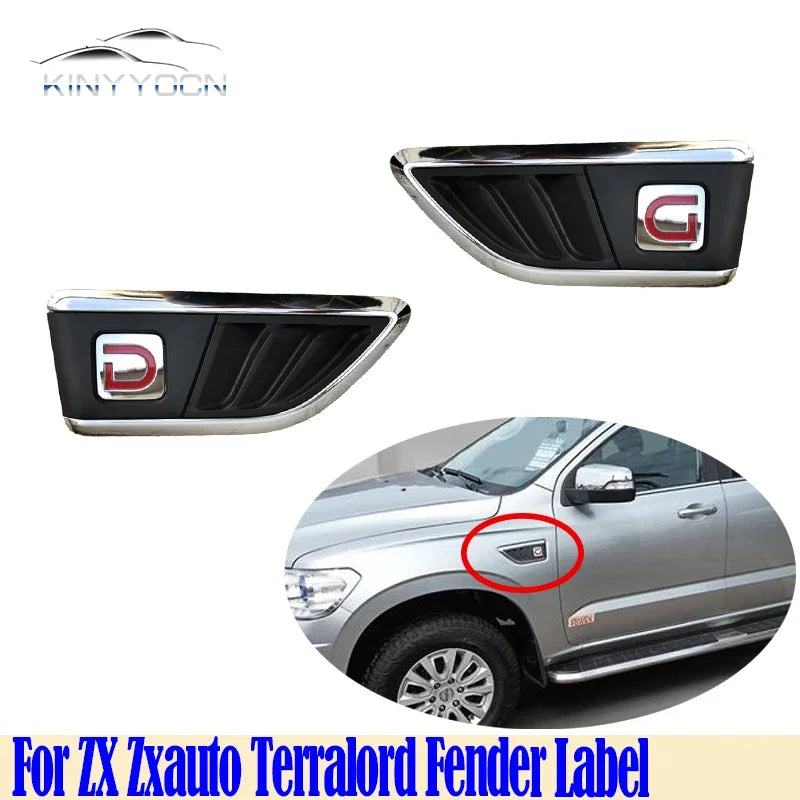 For ZX Zxauto Terralord Side External Front Fender Decorative Strip Cover Side Trim Label Sticker Tag