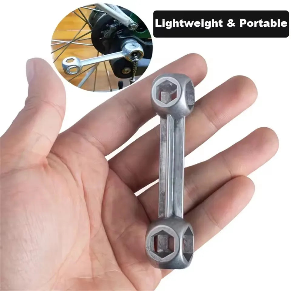 Mini Portable 10-in-1 Hexagonal Metal Bone Wrench Tool High-Quality Multi-Purpose Wrench for 6-15 mm Inner Hole Bicycle Repair