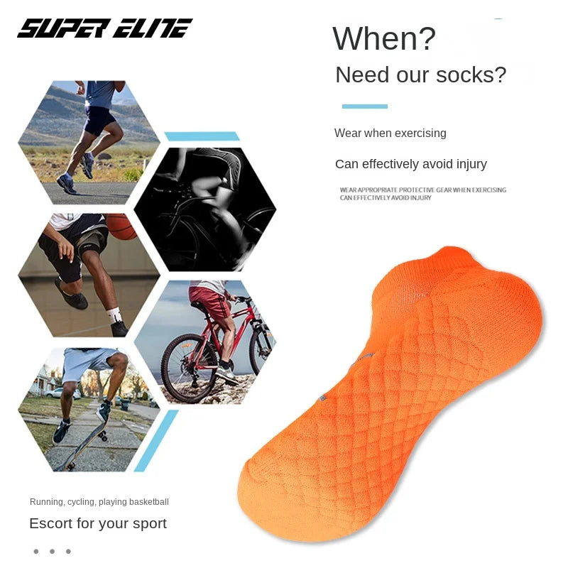 Women's sports socks, badminton socks, moisture-wicking massage socks, running socks, breathable, odor-resistant, shock-absorbin