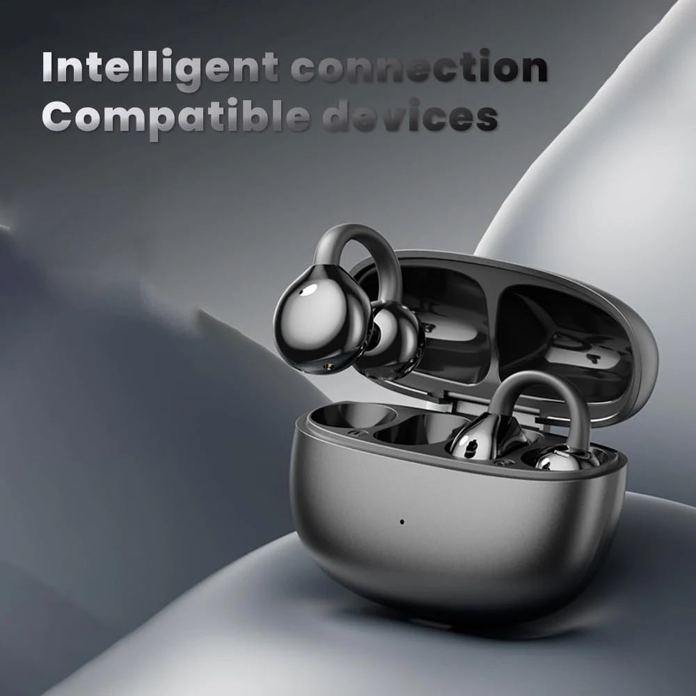 UYUXIO BT 5.4 Clip on Wireless Earbuds XP7 Waterproof Long-Battery Life Over Earphone with 72H Play Time Ear Buds for Sport