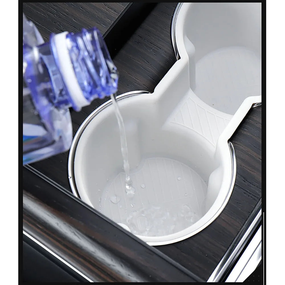 Water Cup Holder For Tesla Model X 2023 - 2026 Model S Central Control Drinks Holder Rear Seat Water Cup Cover Accessories