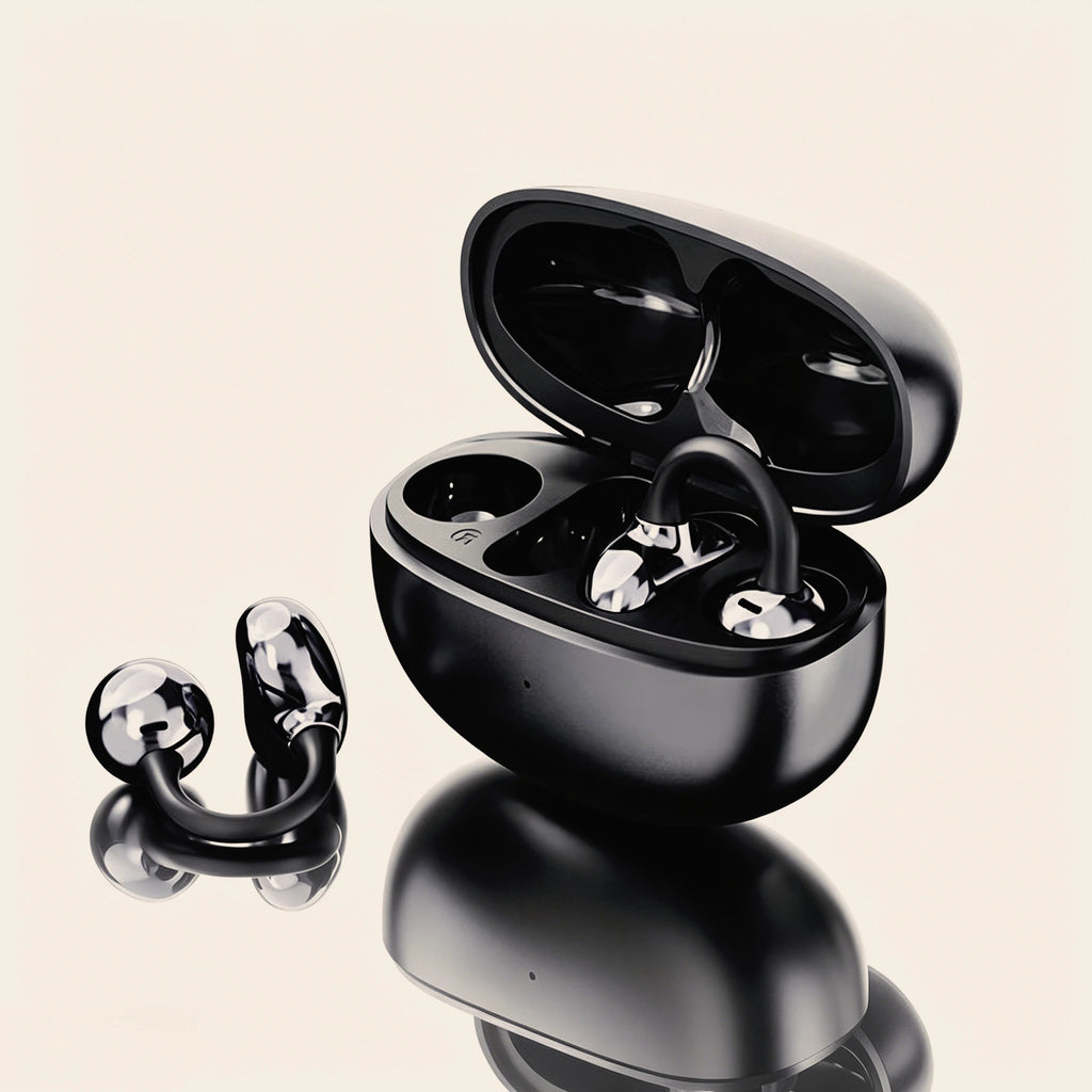 Wireless OWS Ear Clip Earphones Bluetooth 5.4 Sports Noise Cancelling Secure Fit Earbuds Long Battery Life Waterproof With Mic