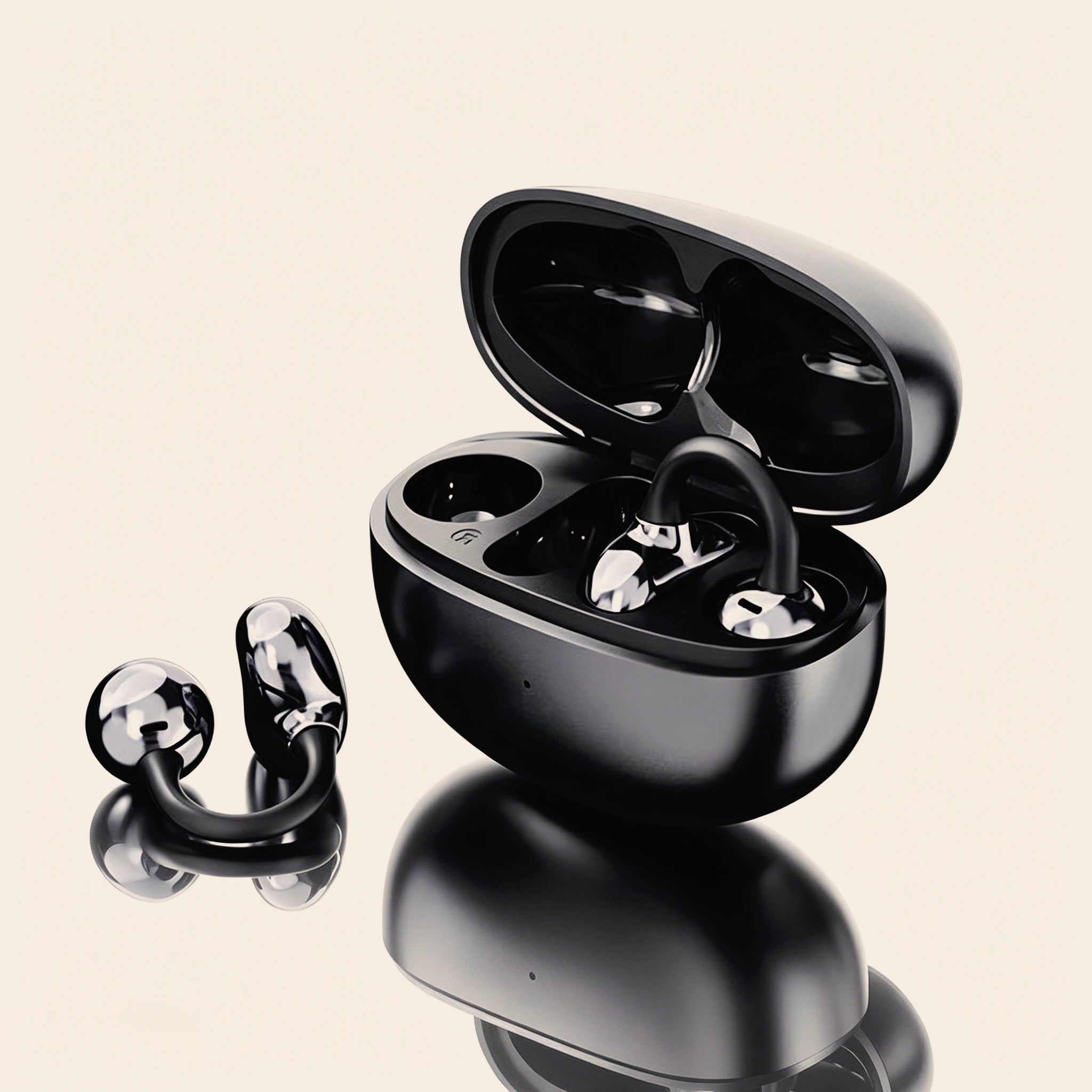 Wireless OWS Ear Clip Earphones Bluetooth 5.4 Sports Noise Cancelling Secure Fit Earbuds Long Battery Life Waterproof With Mic