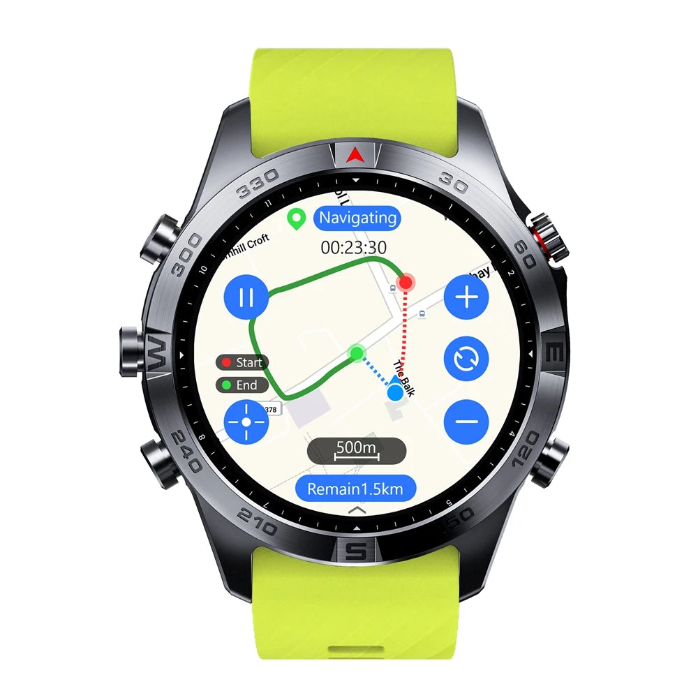 SUNROAD GPS Sports Watch Outdoor Glonass Map Navigation Tracker Altimeter Compass Heart Rate Monitor 50M Waterproof Wristwatch