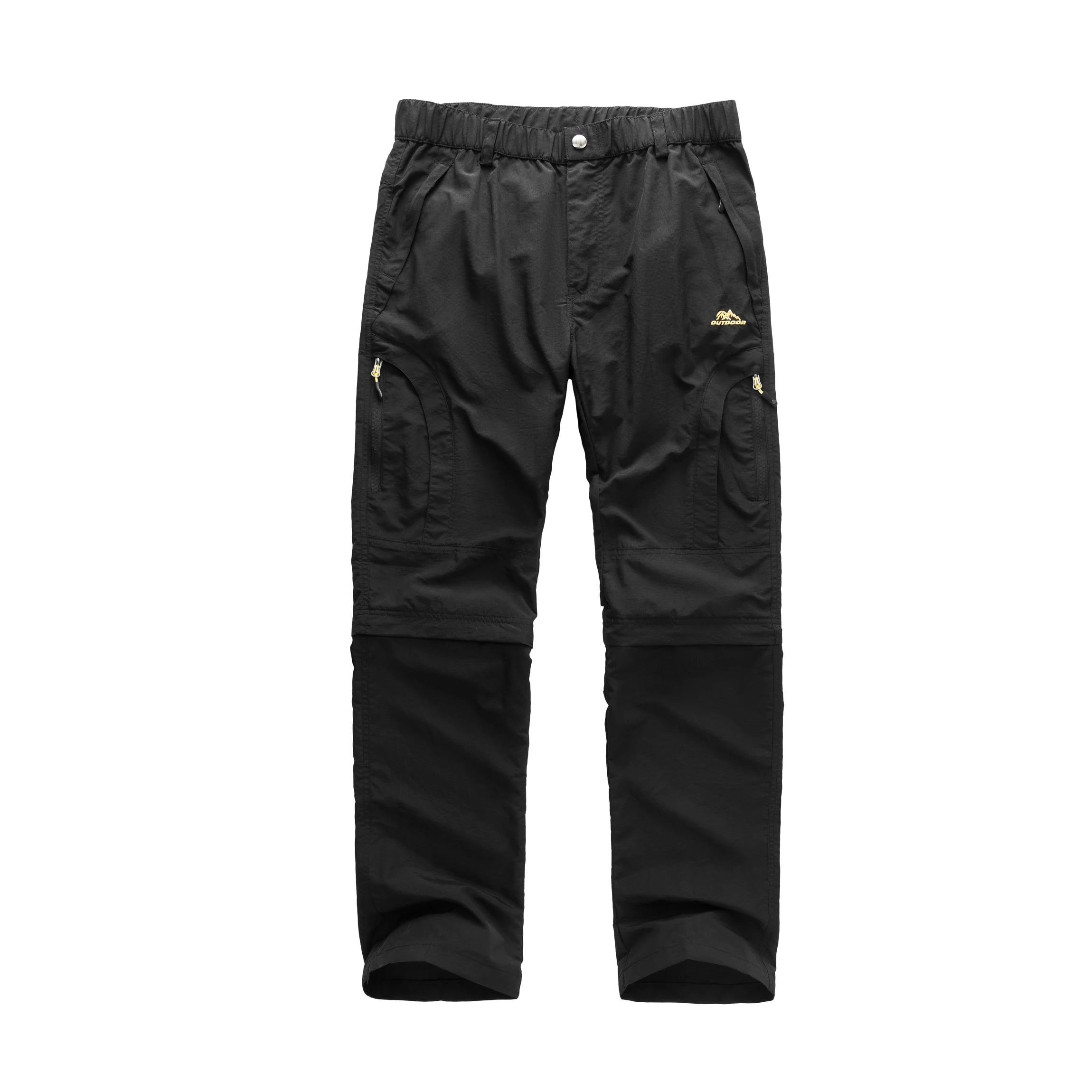 Men's Outdoor Conversion Overalls, 5 Zipper Pockets, Removable Two-Section Pants, Quick-Drying, Waterproof and Wear-Resistant Nylon Fabric, Suitable for Outdoor Fishing and Hiking