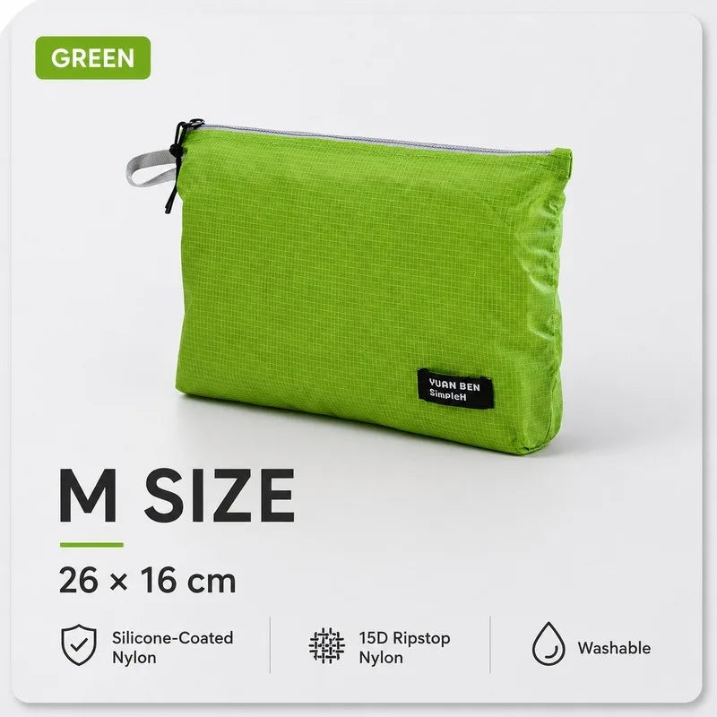 Ultralight Waterproof Travel Storage Bag Silicone Coated Nylon Organizer Pouch Clip On Camping Hiking Backpack Gear Packing Bag