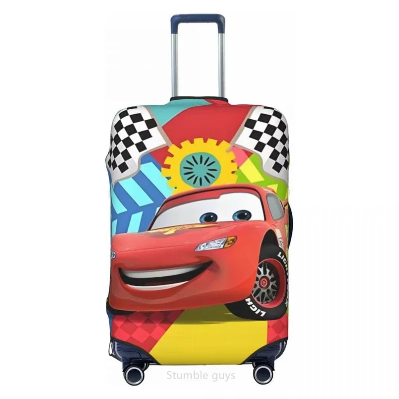 Travel Suitcase Cover Car Pattern Elastic Material Fits 18-32 Inch Luggage Durable Anti-Scratch Dustproof Washable Protector