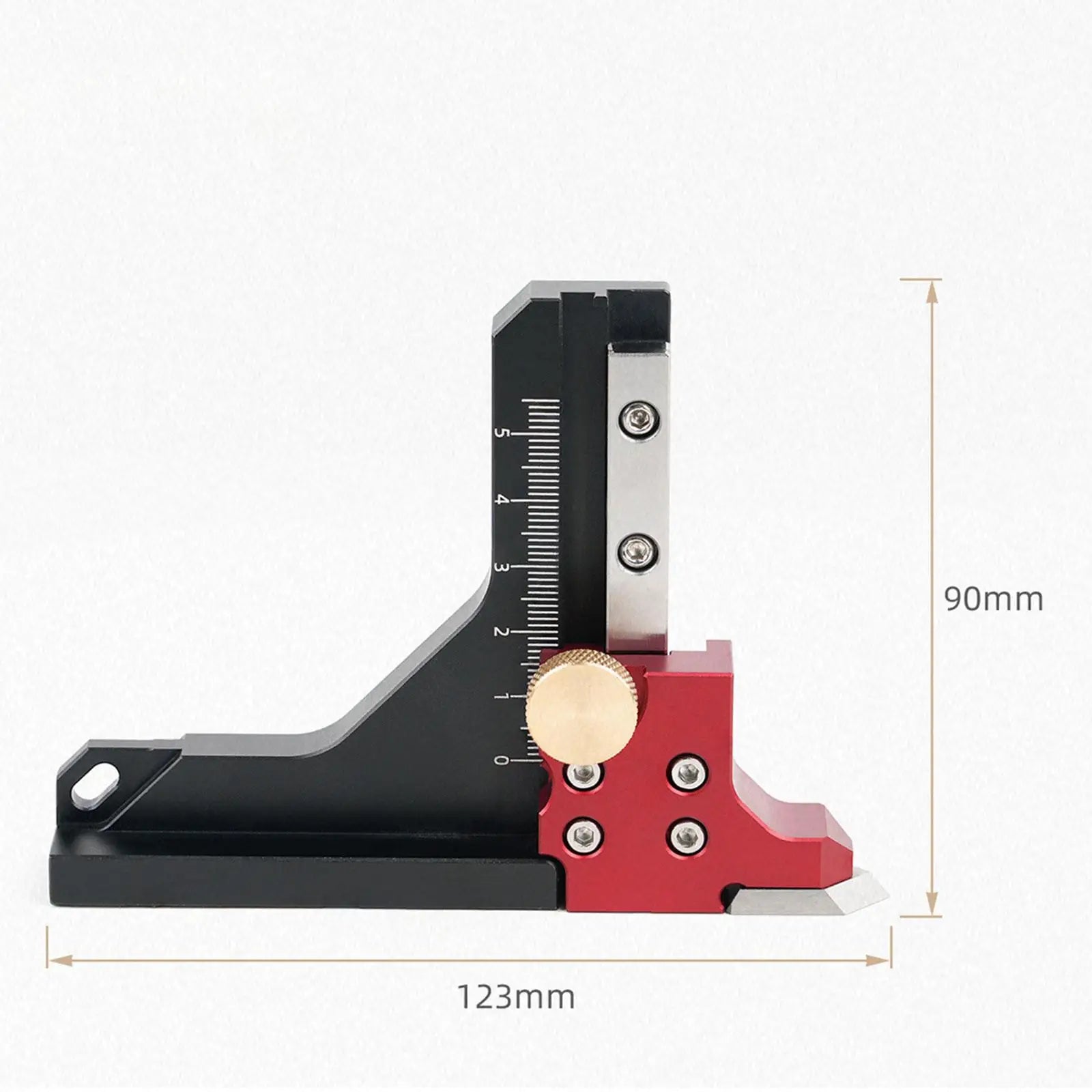 Aluminum Alloy Height Gauge Woodworking Square Depth Ruler Gaps Marking Tool for Home Workshop Construction