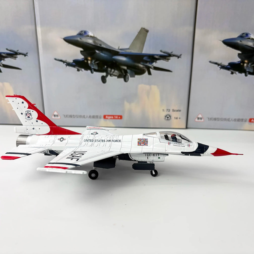1/72 Scale U.S. Air Force F-16C Thunderbirds F16 F16C Fighter Jet Diecast Finished Military Plane Model Collection Ornament Gift