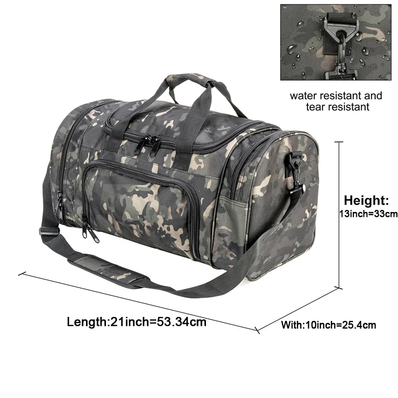 Lightweight Sports Travel Duffel Bag for Men and Women  carry-on luggage Gym Bag with Shoes Compartment for Women & Men