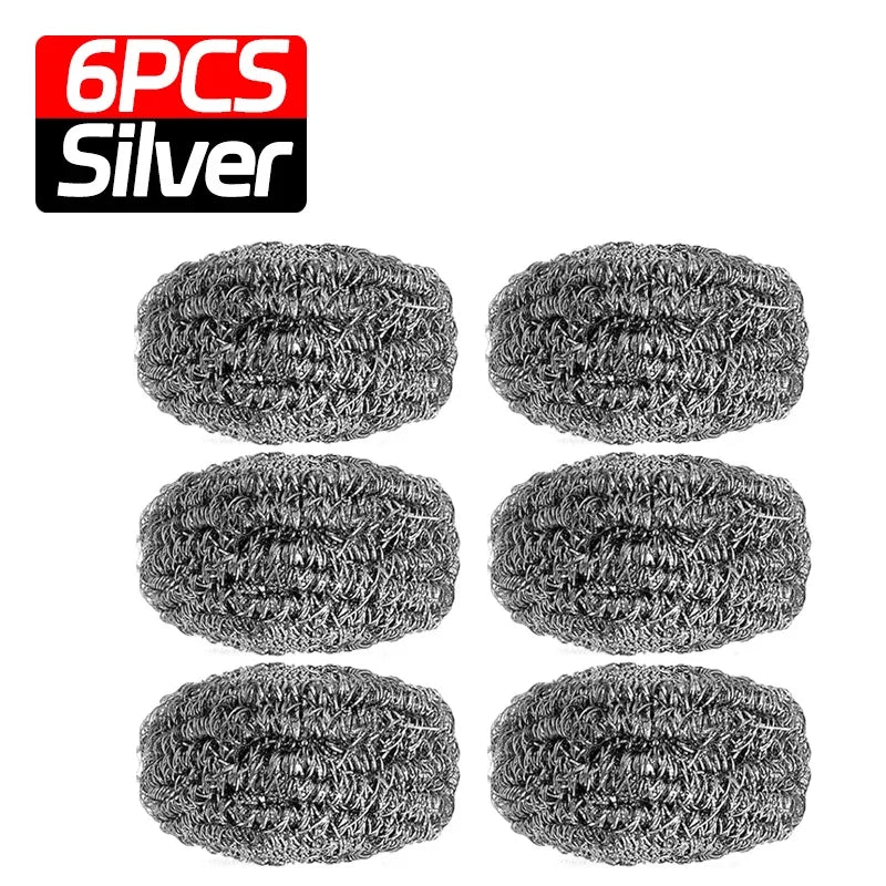 Wholesale Stainless Steel Cleaning Ball Multipurpose Kitchen Pot Pan Rustproof Oil Removal Scrubber Heavy Duty Steel Wire Balls