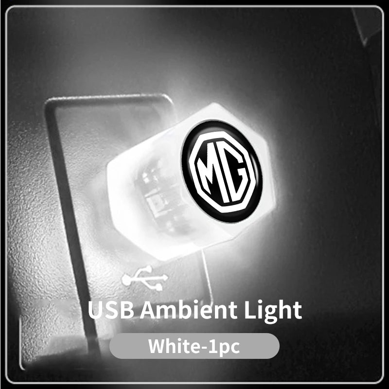 Car USB Ambient Light Mini LED Night Lamp Lighting Plug Accessories For Morris Garages MG 3 5 6 7 HS ZS GS Hector TF GT ZR RX5 R