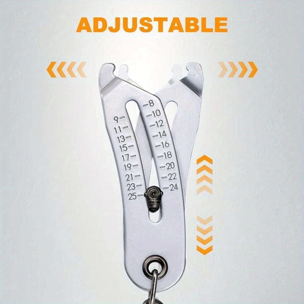 1PC Precise Bolt Size Finder Keychain,  Size Catcher, Bolt and Nut Identifier Gauge Size Gauge Precise Bolt Size Finder Keychain