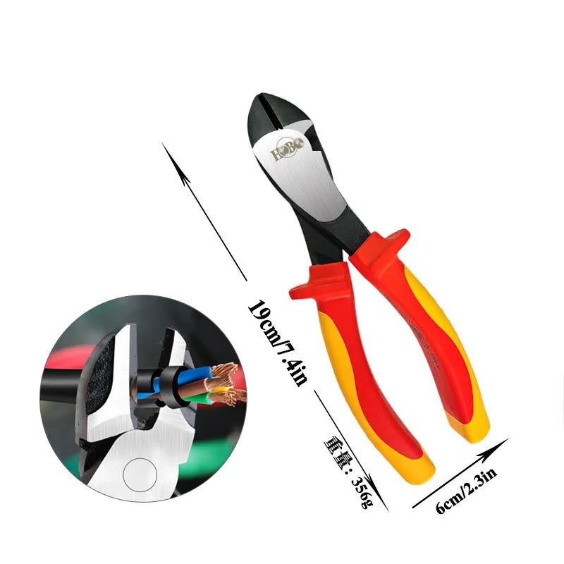 6/7/8 Inch Professional Cutting Pliers Wire Stripping Tool Side Cutter Cable Burrs Nipper Electricians DIY Repair Hand Tools