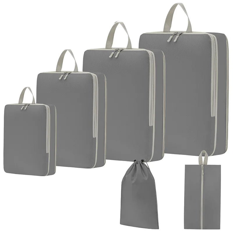 4/6PC Travel Set Storage Bags Clothes Digital Toiletries Shoes Organizer bag Student Dormitories Clothing Sorting Bags Packing C