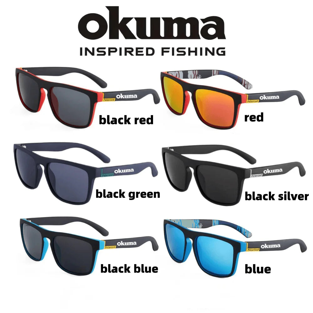 New 6 color okuma fishing glasses men women polarized cycling glasses outdoor driving and hiking anti glare UV400 sunglasses