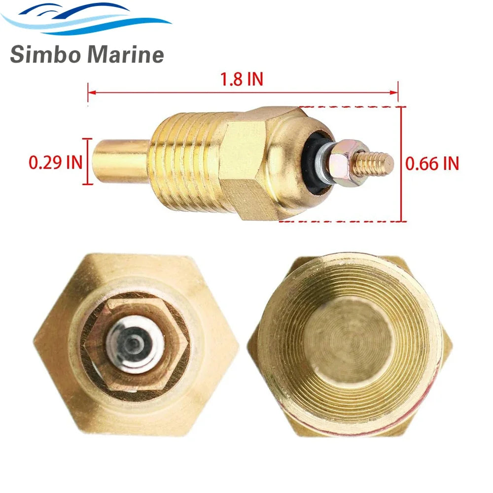 3853787 Water Temperature Sender 3/8 Inch-18 NPT Compatible with Volvo for MerCruiser OMC 806490T