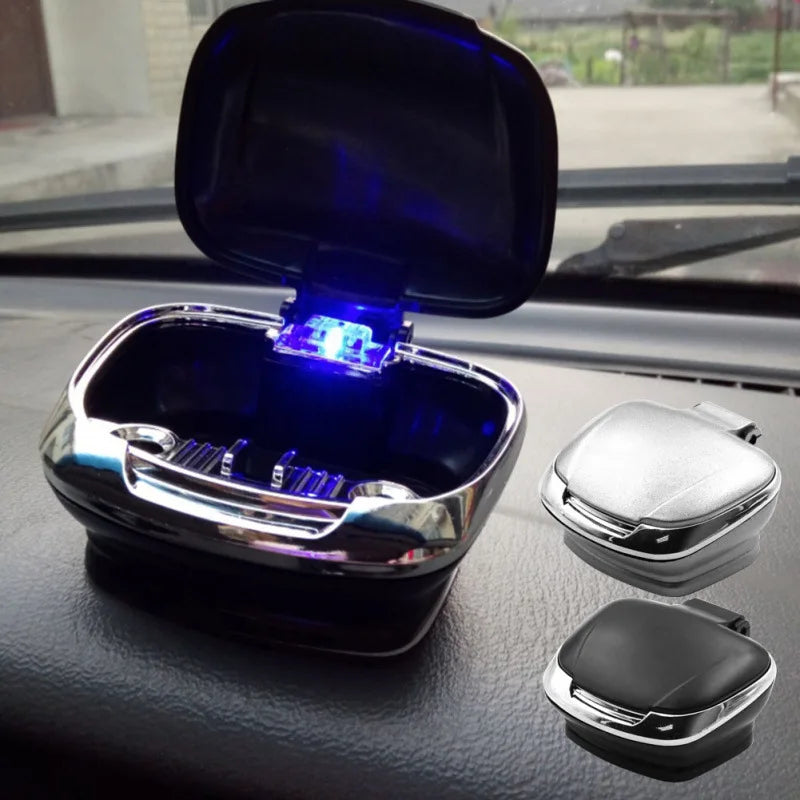 New Portable Auto Car Truck LED Cigarette Smoke Car Ashtray Cigarette Lighter Blue LED Light Smokeless Ashtray Cigarette Holder