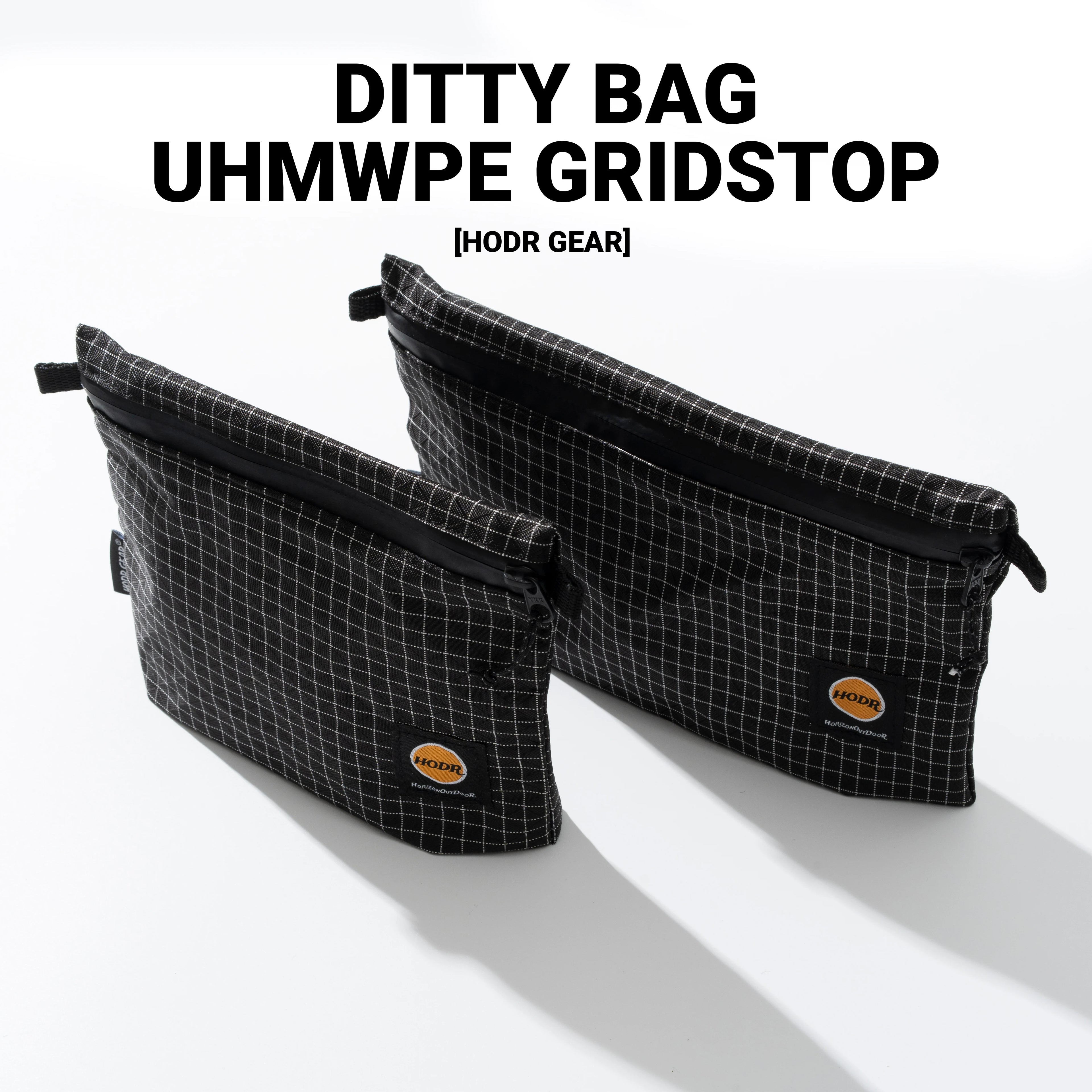 [HODR GEAR] Ditty Bag Self Standing Ultralight 210D Gripstop UHMWPE Storage Pouch Travel Organizer for First Aid Passport Wallet