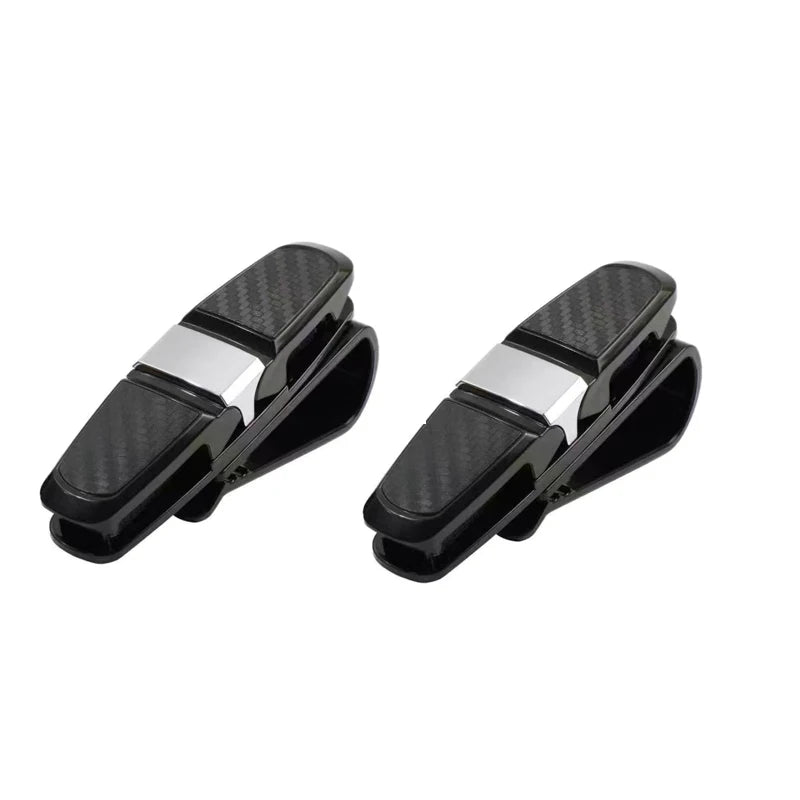 Car Sunglasses Frame Carbon Fiber Bills Glasses Clip Multi Function In Car Creative Eye Box Card Double Headed Clip On Board
