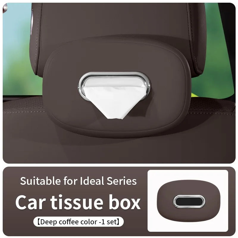 Car Silicone Tissue Box Soft Washable Car Center Console Armrest Napkin Holder Sun Visor Rear Seat Tissue Box with Fixing Strap