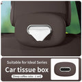 Car Silicone Tissue Box Soft Washable Car Center Console Armrest Napkin Holder Sun Visor Rear Seat Tissue Box with Fixing Strap