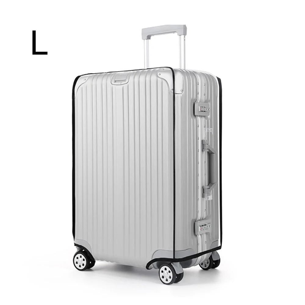 Transparent Waterproof PVC Suitcase Protector, Wear Resistant Dustproof Cover for 20-28 Inch Wheeled Trolley Luggage