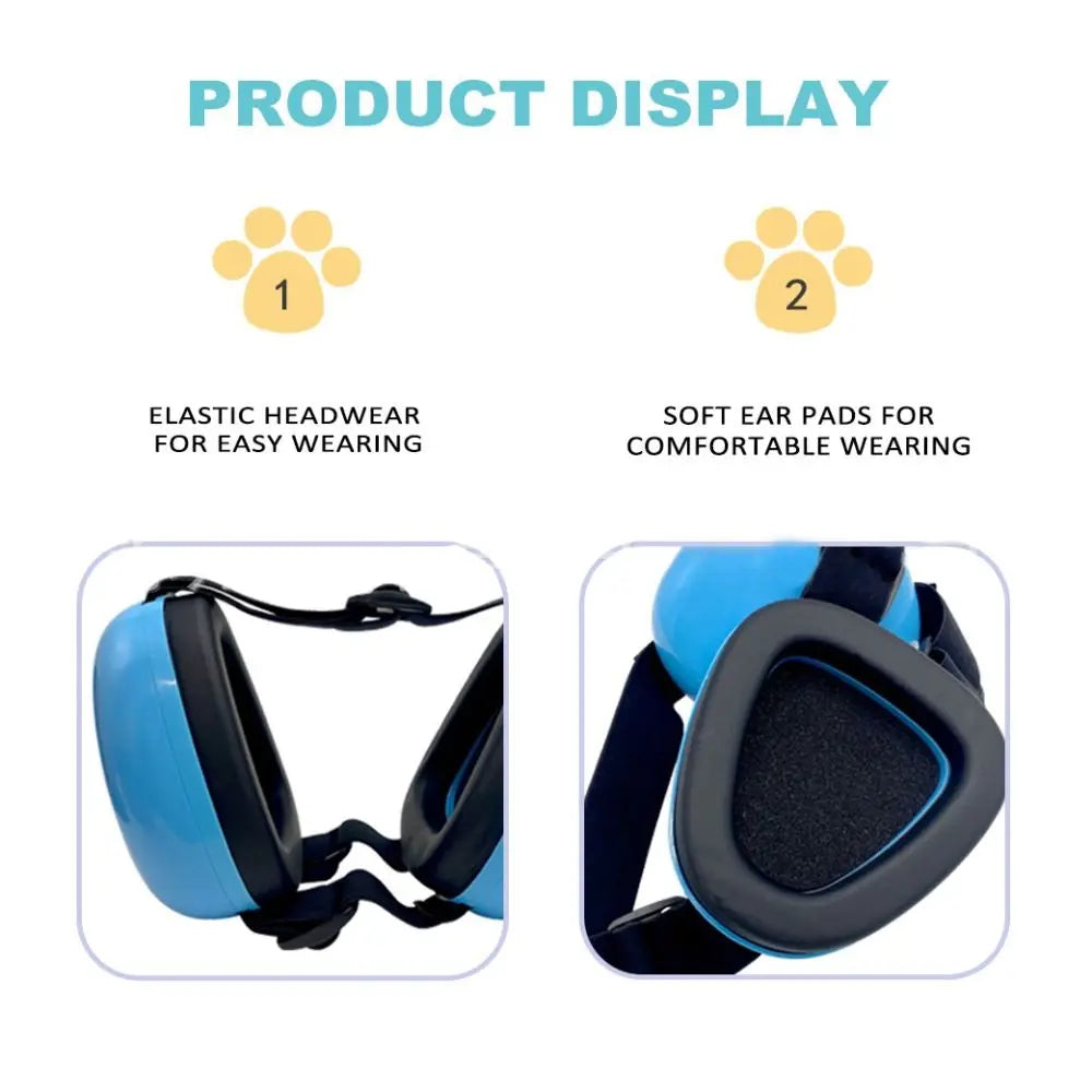 Noise Protection Dog Ear Muffs Hearing Protection Soundproof Pet Earmuff Universal 29dB NRR Puppy Ear Shield
