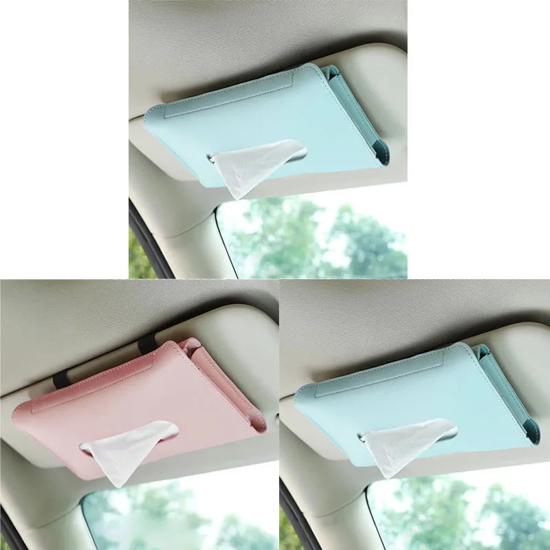 1-4Pcs Car Tissue Box Holder Armrest Paper Towel Storage Bag Organizer For JAC Kia Jeep Lexus Infiniti Isuzu Interior