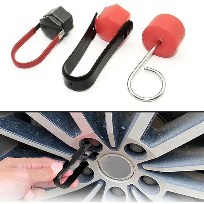 Universal Wheel Nut Cover Removal Tool 1 Set - Hub Puller Bolt Caps Replacement Tweezers Car Tool
