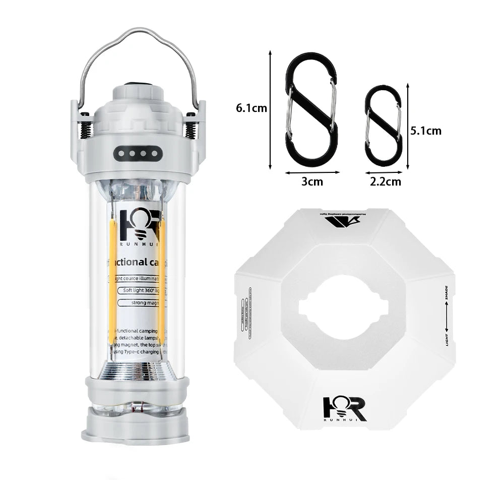 DOTWISE 3000mAH Camping Portable Retro Lantern Camping Lighthouse Tent Light Lantern Decor Waterproof Outdoor Atmosphere lights