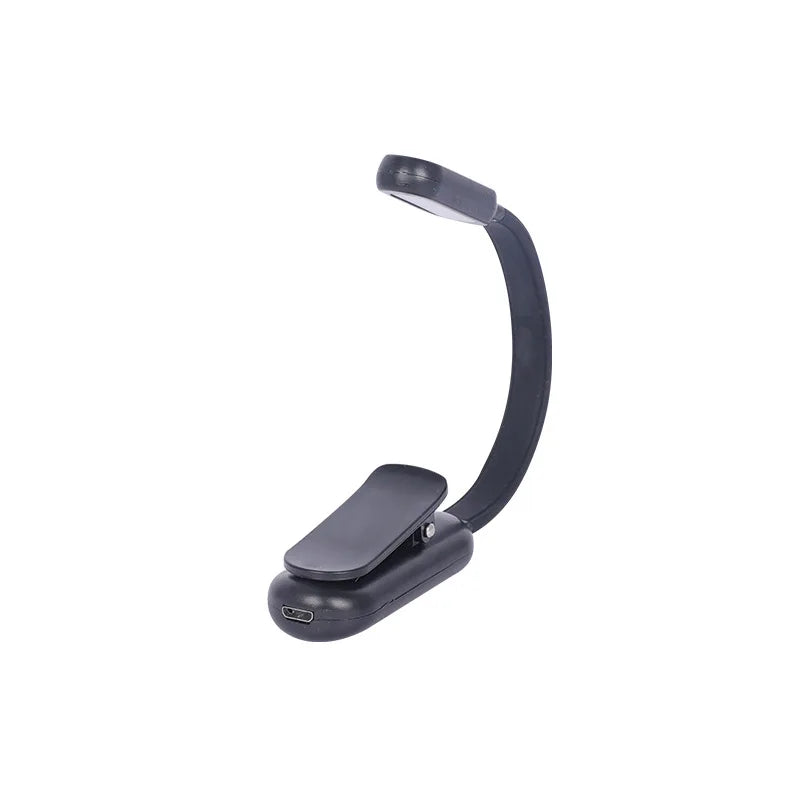 Mini LED Book Night Lamp - 3 Brightness Adjustable USB Rechargeable Clip-On Lamp for Travel, Bedroom, Dormitory, Reading
