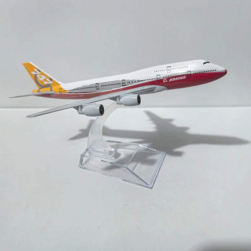 JASON TUTU B747 Airplane Model B777 Aircraft Model Diecast Metal 1/400 Scale Adult Children Collection For Display Show Gift
