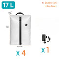 Clothes Storage Bag 17L TPU USB Electric Pump Portable Travel Essentials Luggage Compression Organizer Vacuum Black White Red