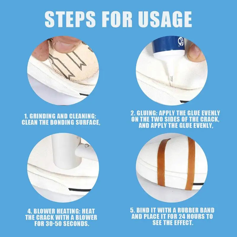2pcs 50mL Strong Shoe Glue Adhesive Worn Shoes Repairing Glue Sneakers Boot Sole Bond Adhesive Shoemaker Fix Mending Liquid Tool