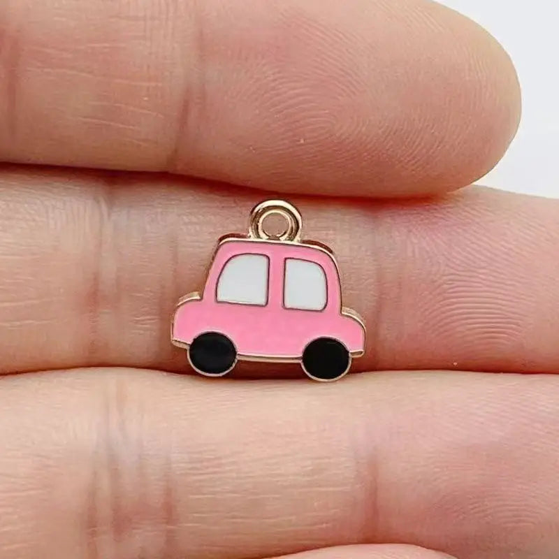 12pcs alloy drip oil car airplane pendant, DIY jewelry making earrings, keychain accessories