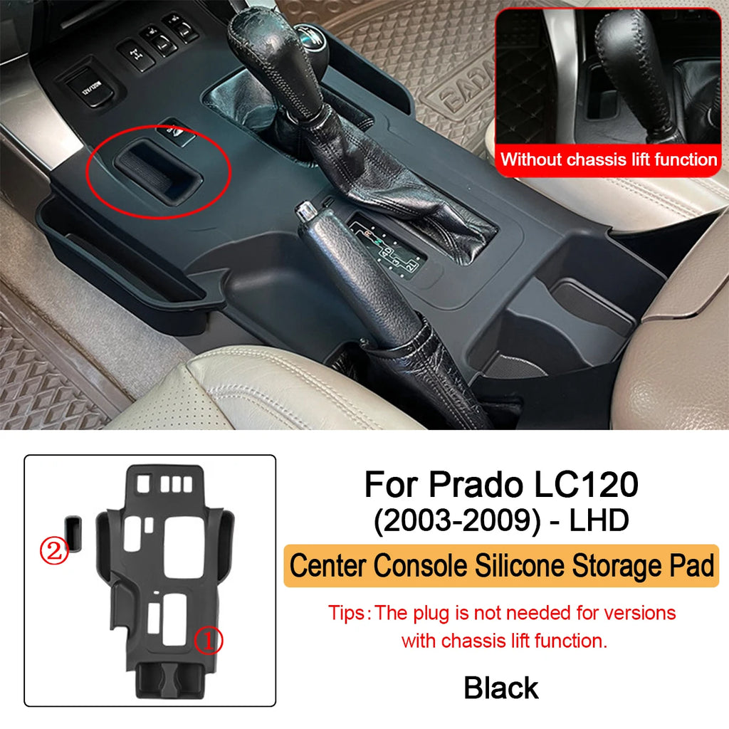 Suitable for 2003-2009 Toyota Prado Lc120 Central Control Silicone Storage Mat Central Control Anti-Slip Protection Mat Interior Protection Accessories