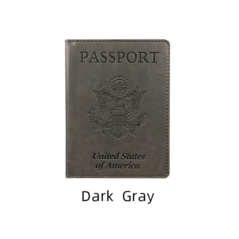 Travel Passport Cover Card Protector Women Men Embossing Travel ID&Document Passport Holder Business PU Leather Wallet Case NEW
