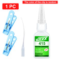 JXVX 1-5PCs 495 Super Glue Strong Fast Drying Instant adhesive - Universal Cyanoacrylate Glue Mighty Instant Glue for Resin Ceramic Metal Glass Liquid Glue Tool Includes dispenser,20g.