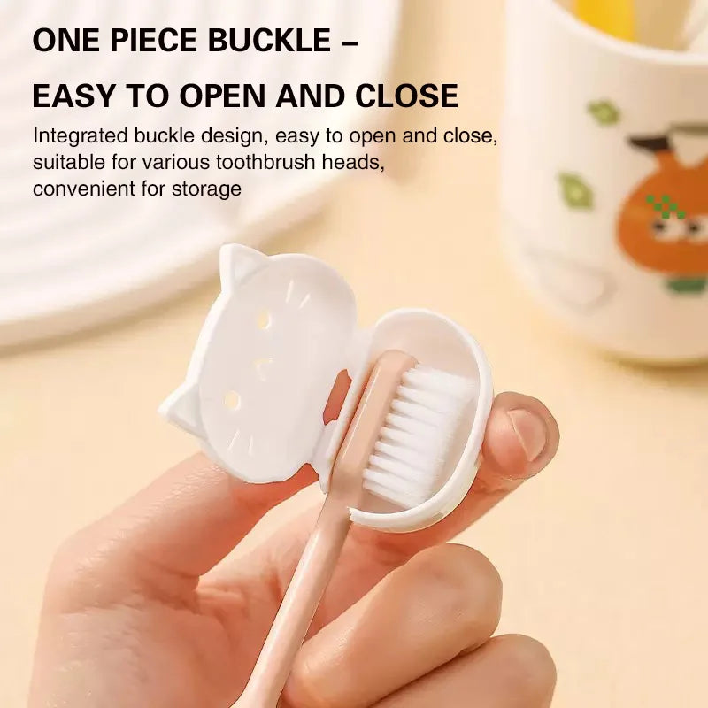 8/4/1PCS Lovely Cat Toothbrush Protective Cover Travel Portable Toothbrush Sleeve Cute Decor Toothbrush Storage Case