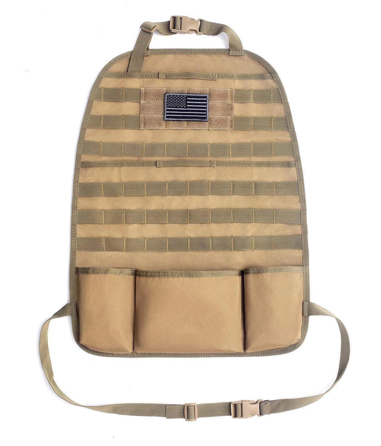 Universal MOLLE Car Seat Back Organizer Panel Vehicle Seat Protector Cover EDC Tool Storage Pouch Hunting Travel Car Accessories