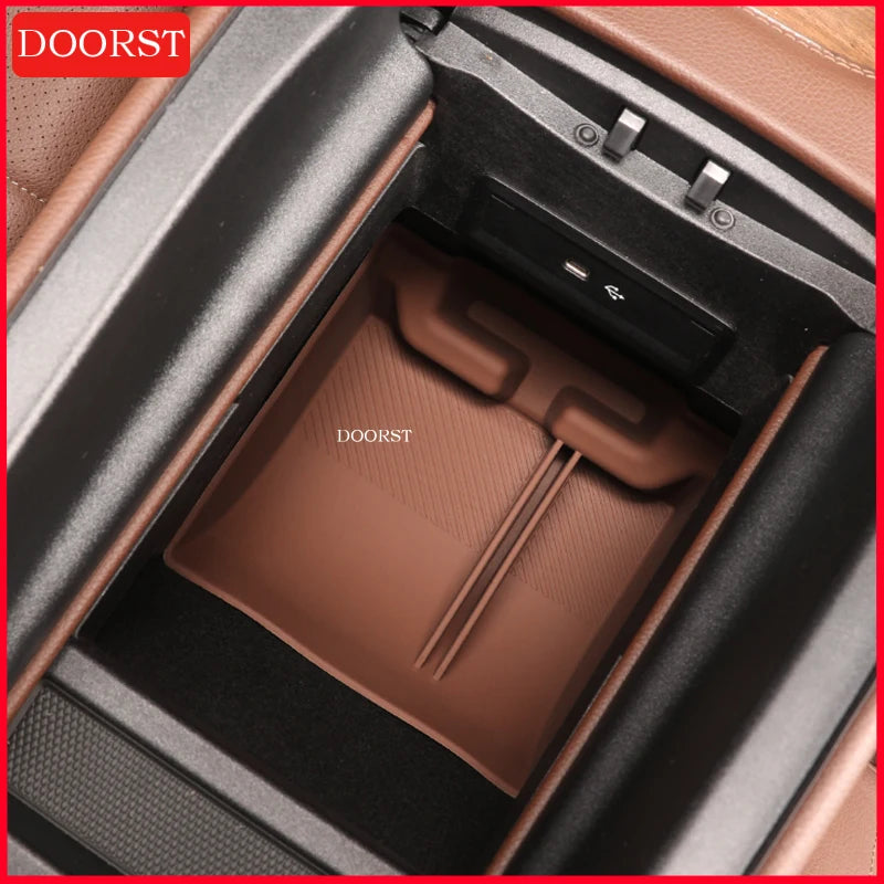 For Mercedes Benz GLE GLS Class W167 X167 Car Central Control Armrest Box Storage Box Interior Modification Accessories