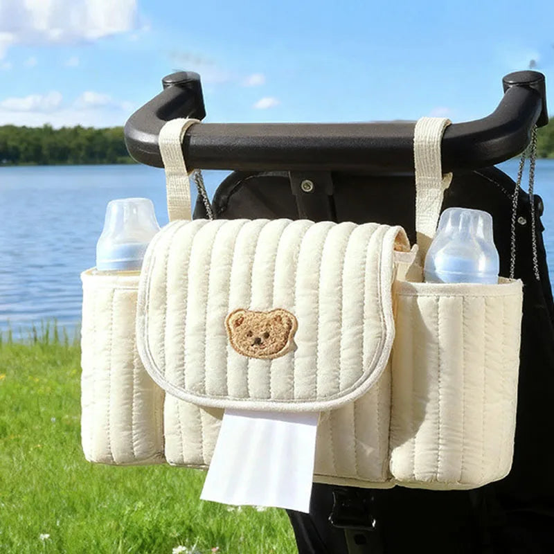 Bear Baby Diaper Bag Newborn Milk Bottle Holder Bags Mummy Storage Bag for Baby Stuff Collection Stroller Accessories Baby Care