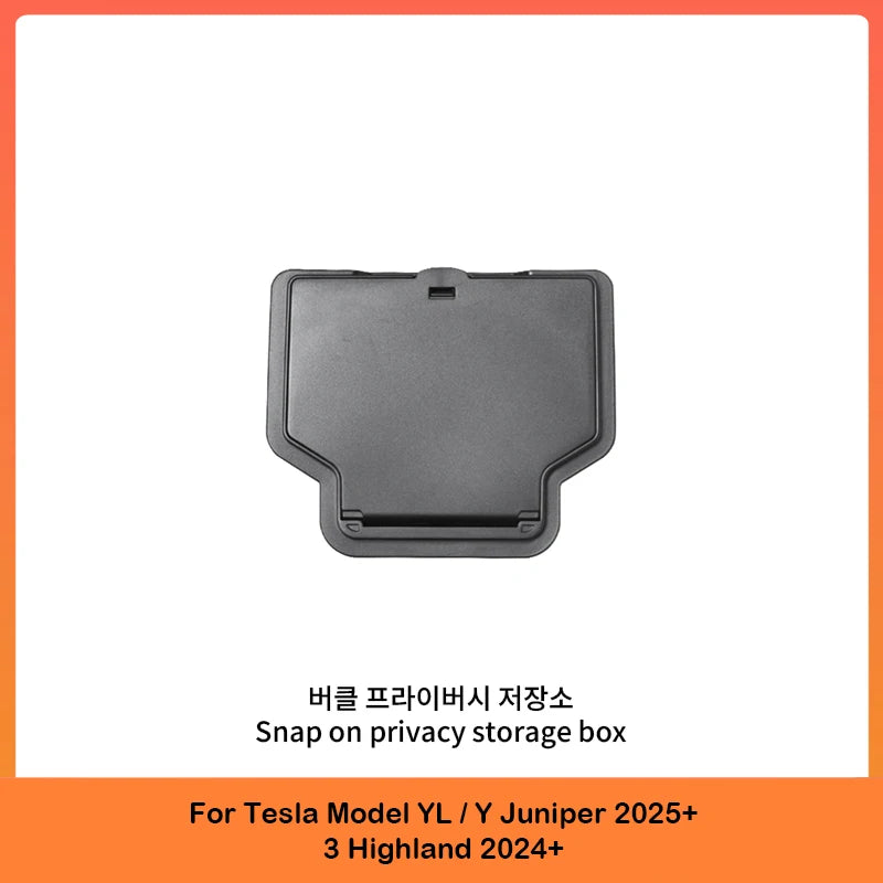 Center Console Upper Storage Box ABS Silicone Non-Slip Front Rear Armrest For Tesla Model 3 Model Y Juniper YL Car Supplies
